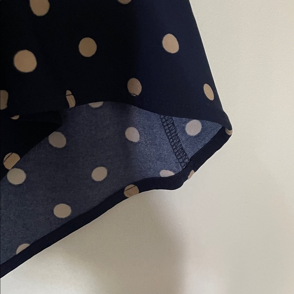 Tommy Hilfiger Navy and Cream Polka Dot Midi Dress - Picture 5 of 6